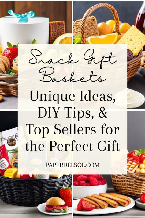 Discover the perfect snack gift basket ideas for any occasion, from men's gift baskets to birthday gift baskets for her. We compare snack baskets, and teach you how to make a DIY snack basekt Snack Gift Basket Ideas, Gift Baskets For Her, Business Gift Baskets, Breakfast Gift Basket, Snack Gift Baskets, Theme Baskets, Breakfast Gift, Men Gift Basket, Diy Snacks