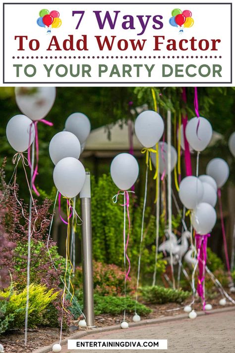 7 wow factor party ideas to enhance your decor. How To Transform Your House For A Party, Cheap Event Decor, Decorating A Large Space For A Party, Cheap Decorations Party, Upscale Birthday Party Decor, Party Decor Without Balloons, Easy Outdoor Party Decorations, Easy Party Decorations Birthday, Airbnb Party Decor