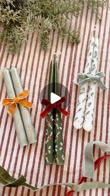 How To Hand Paint Taper Candles, Christmas Candlestick Painting, Holiday Candle Painting, How To Hand Paint Candles, Diy Painted Candle Sticks, Painted Christmas Taper Candles, Painted Christmas Candlesticks, Christmas Painted Candlesticks, Painted Candle Ideas