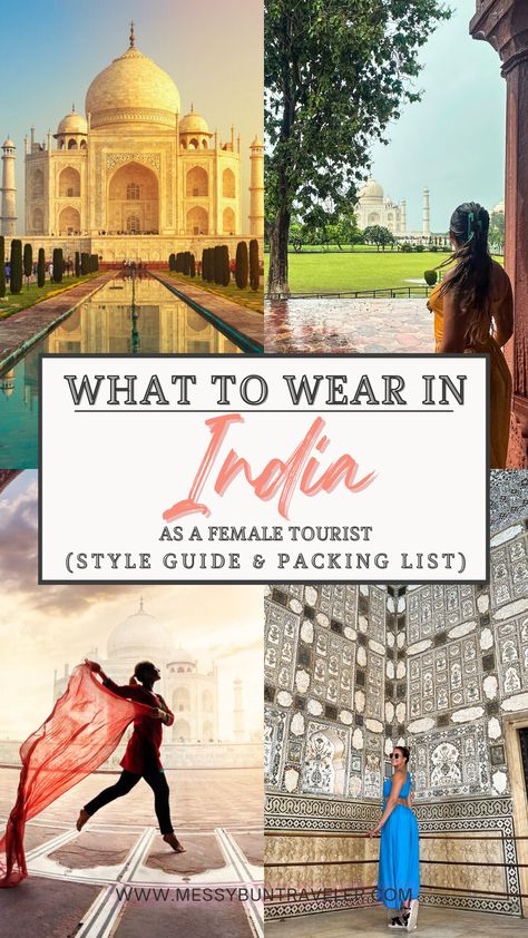 india Packing For India Woman, Outfits To Wear At Taj Mahal, Trip To India Outfits, Kolkata Outfits Travel, India Trip Outfit Ideas, Mumbai Outfits Street Styles, Travel To India Outfit, Mumbai Outfits Women, India Casual Outfit