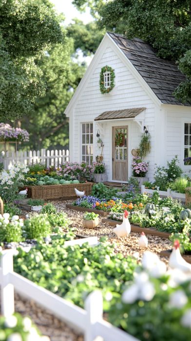 Homesteading Today Backyard Homestead Aesthetic, Hobby Farm Garden, Vision Board Farm Life, Small Home Farm, Home Farm Garden, Country Farmhouse Backyard, Farm Garden Aesthetic, Homestead Asethic, Homestead Living Aesthetic