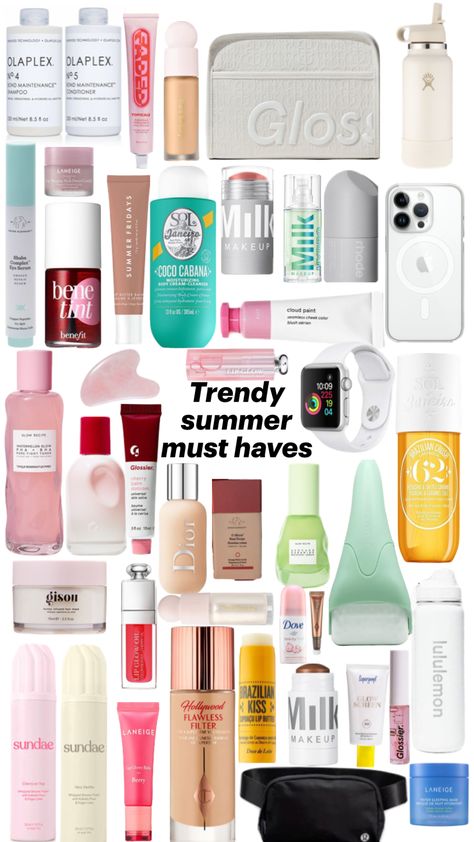 Trendy Summer Must haves! Shine Must Haves, Beauty Product Must Haves, Amazon Must Haves Skincare, Amazon Must Haves Makeup, Summer Makeup Must Haves, Girls Must Have Things, Skincare Must Haves Products, Sephora Must Haves 2023, Sephora Summer Must Haves