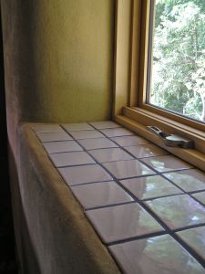 window sill tile Tile Window Sill, Tiled Window Sill, Interior Window Sill, Exterior Window Sill, Window Jamb, Wood Refinishing, Window Seat Design, Interior Brick, Window Ledge