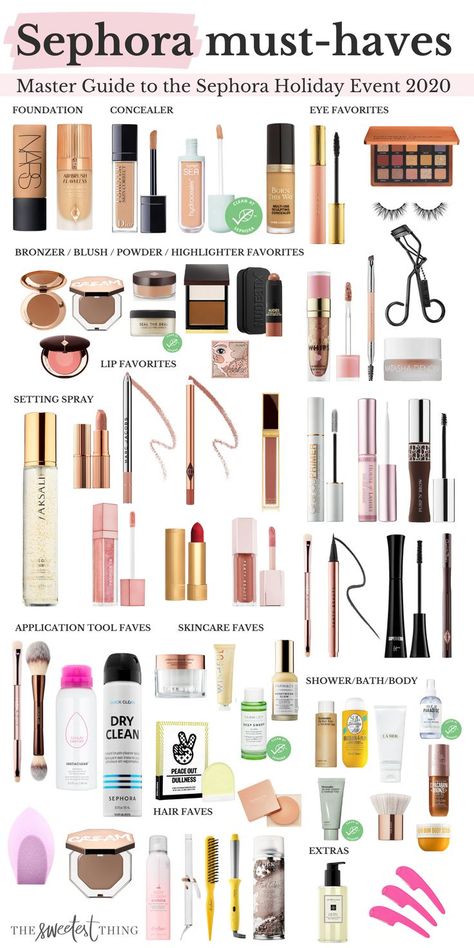 Top US beauty blog, The Sweetest Thing, features their favorites from the Sephora Beauty Insider Sale. Click now for all the details! Makeup List To Buy, Sephora Must Haves, Rosa Make-up, Soft Make-up, Make Up Kits, Sephora Holiday, Makeup Products Sephora, Emily Gemma, Funky Makeup