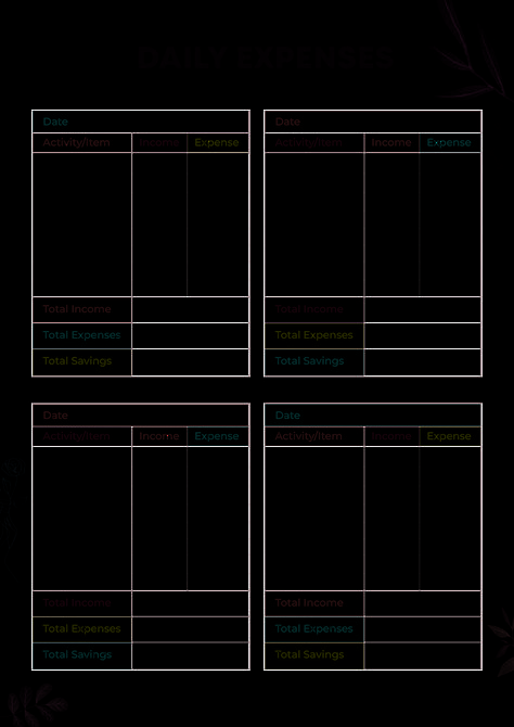 Daily Expenses Planner (Colour) minihappyplanner #assignmentplanner #plannerdividers #itineraryplanner. Daily Financial Planner, Daily Income And Expense Tracker, Daily Expenses Template, Daily Expenses Tracker, Date Activity, Daily Expense Tracker, Daily Expenses, Financial Planner Printables, Small Business Marketing Plan