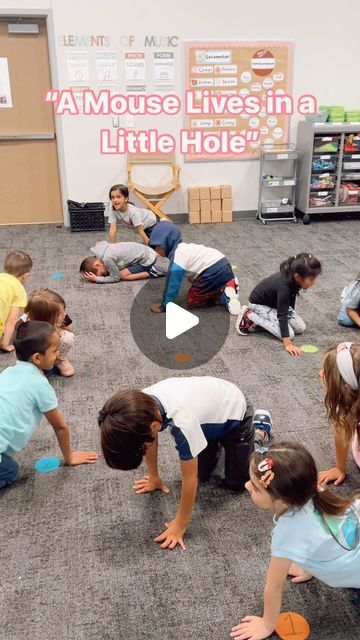 Hannah Zimmermann on Instagram: "A Mouse Lives in a Little Whole - movement activity  I’ve just discovered this song by Lynn Kleiner this year and absolutely love it! In kindergarten, we do a lot with movement exploration and a lot of animal themed days - so this is a perfect addition. The movement in this video was largely inspired by ThatMusicMakers on YouTube. Would you do this with your students?  #elementarymusiceducation #elementarymusic #elementarymusicteacher #elementary music rocks #iteachmusic #fisdfineartsleads #fisdelevate #musiced #musiceducation #musiceducationmatters #musicteacher #musicteachersofinstagram #kodalymethod #kodalyinspiredclassroom" Weight Activities Preschool, Animal Gross Motor Activities Preschool, Music In Kindergarten, Animal Teaching Activities, Animal Theme For Kindergarten, Mouse Songs For Preschool, Preschool Winter Concert Ideas, Animal Theme Kindergarten Activities, Music And Movements For Preschoolers