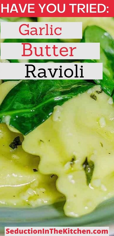 Ravioli Butter Sauce, Garlic Butter Sauce For Pasta, Frozen Ravioli Recipes, Ravioli Sauce Recipe, Cheese Ravioli Recipe, Ravioli With Spinach, Spinach And Cheese Ravioli, Sausage Ravioli, Butter Sauce For Pasta