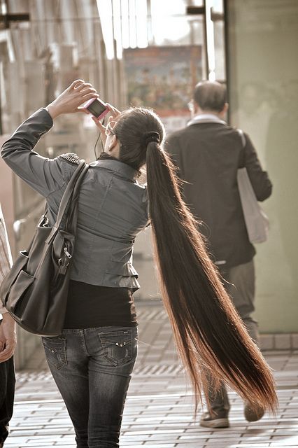 A long ponytail by K S Skaalrud, via Flickr Super Long Hair, Long Hair Tumblr, Woman With Long Hair, Long Hair Ponytail, Long Ponytails, Very Long Hair, Beautiful Long Hair, Dream Hair, Love Hair