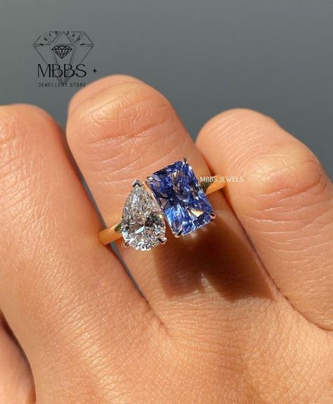 3 Ct Sapphire Engagement Ring, Two Stone Engagement Ring Sapphire, Toi At Moi Ring, Two Stone Engagement Rings, Toi Et Moi Sapphire Ring, Moi Et Toi Engagement Ring Sapphire, Sapphire Toi Et Moi Ring, Toi Et Moi Ring Sapphire, Toi Et Moi Engagement Rings Aquamarine