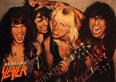 Slayer 80s, Slayer Show No Mercy, Kerrang Magazine, Tom Araya, 80s Metal Bands, Show No Mercy, Jeff Hanneman, 80s Heavy Metal, Metal Vinyl