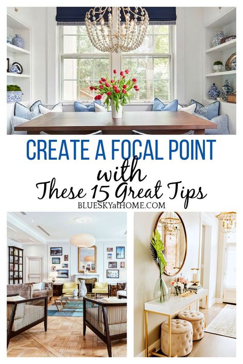 Room Focal Point Ideas, Focal Points In Living Room, How To Create A Focal Point Living Room, Window Focal Point Living Room, Focal Point Living Room Wall, Dining Room Focal Wall Ideas, Focal Wall Living Room, Tv Focal Point Living Room, Living Room Focal Point Ideas