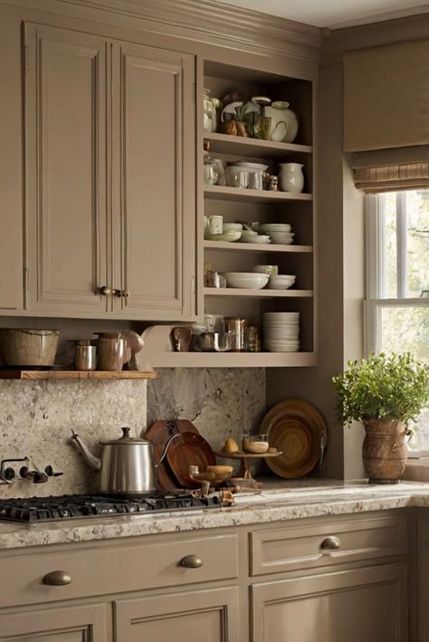 Looking to revamp your kitchen cabinets with a touch of taupe? Explore the top taupe paints that can transform your space in this interior designer's daily routine.
#ad  


#home
#wallpaint2024
 #color2024
 #DIYpainting
 ##DIYhomedecor
 #Fixhome Boxes On Top Of Kitchen Cabinets, Taupe Greige Kitchen Cabinets, Taupe Cabinet Colors Sherwin Williams, Kitchen Cabinets Sand Color, Neutral Brown Kitchen Cabinets, Painted Tan Cabinets, Taupe Colored Cabinets, Toupe Colored Kitchen Cabinets, Cappacino Colour Kitchen