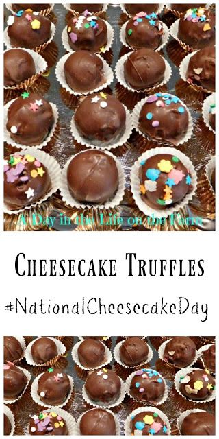 Chocolate Cheesecake Truffles, Truffle Dessert, Chocolate Cheesecake Bites, National Cheesecake Day, Oreo Cheesecake Bars, Truffle Recipes, Cottage Bakery, Cheesecake Balls, Cheesecake Truffles