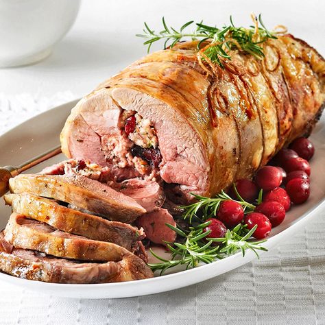 Boneless Leg of Lamb with Rosemary, Orange & Cranberry Stuffing - Gourmet Direct Boneless Lamb Roast, Carne Adobada, Lamb Roast Recipe, Cranberry Stuffing, Stuffed Lamb, Boneless Leg Of Lamb, Lamb Leg Recipes, Avocado Salsa Recipe, Roast Lamb Leg