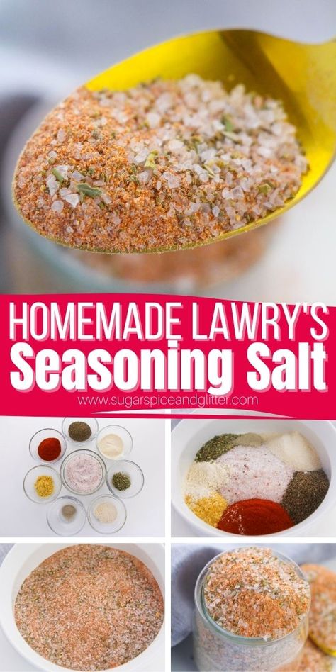 A&w Seasoning Salt Recipe, Lawrys Seasoned Salt, Jane's Krazy Mixed Up Salt Recipe, Season All Recipe Homemade, Homemade Lawrys Seasoning, Homemade Seasoning Salt Recipe, Savory Seasoning Recipe, Homemade Lawry's Seasoning Salt, Diy Seasoning Salt