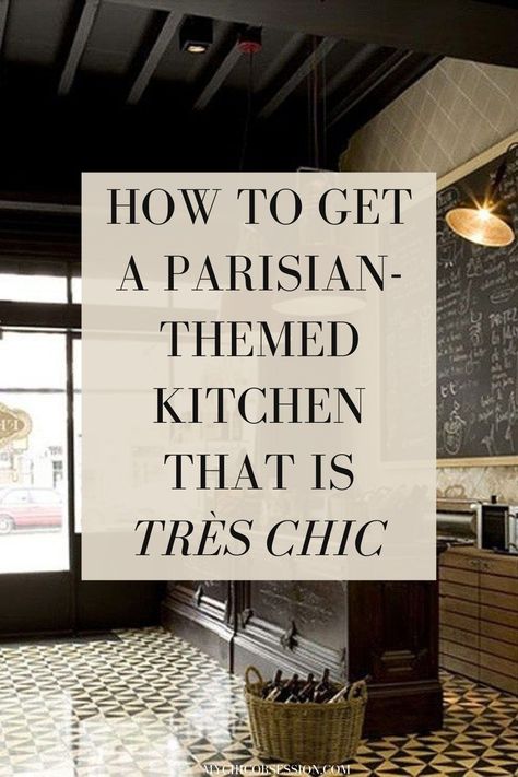 Kitchen Parisian, Kitchen French Modern, French Galley Kitchen, Kitchen Bistro Decor Ideas, Cafe Kitchen Aesthetic, French Chic Kitchen, French Style Kitchen Decor, French Kitchen Appliances, Modern Parisian Interior Kitchen