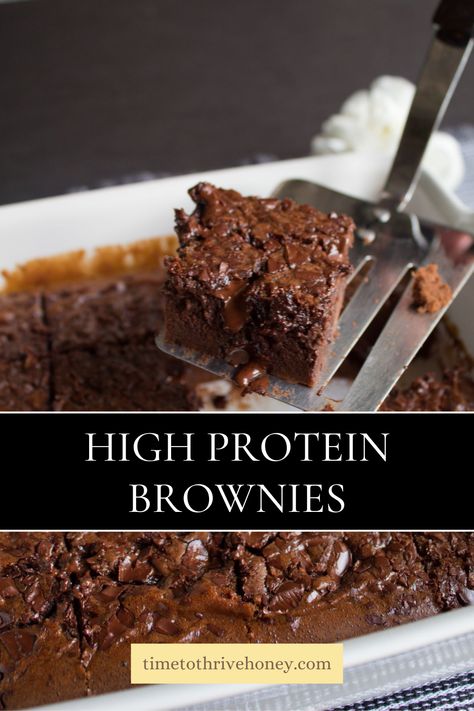 High Protein Brownies Healthy, Protein Breakfast Brownies, Whey Protein Brownies, Low Calorie Protein Brownies, Protein Brownies With Banana, Protein Pumpkin Brownies, Easy Protein Brownies, Chocolate Protein Powder Brownies, Healthy High Protein Dessert Recipes