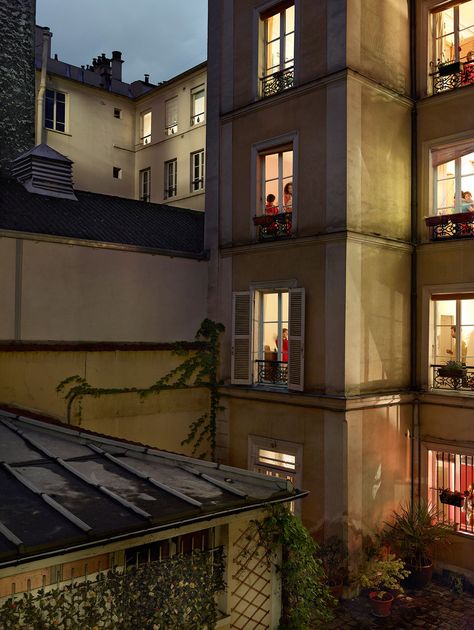 Art Parisien, Paris View, The Balcony, Through The Window, Photo Series, City Aesthetic, Pretty Places, Apartment Building, At Night