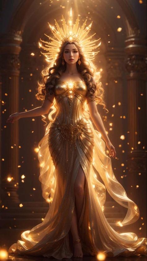 Goddess Character Art, Female Angel Art, Elf Goddess, Ethereal Goddess, Enchanted Night, Fire Goddess, Fantasy Queen, Beautiful Angels Pictures, Being A Woman