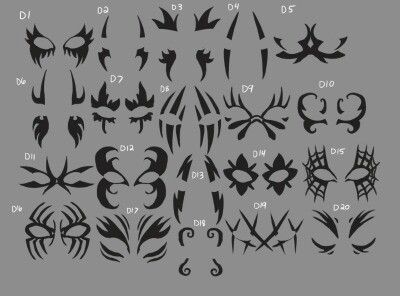 Character Face Markings, Face Markings Art, Face Markings Drawing Reference, Character Design Face Markings, Body Markings Art, Skin Markings Drawing, Face Mask Design Drawing, Face Markings Anime, Oc Face Markings