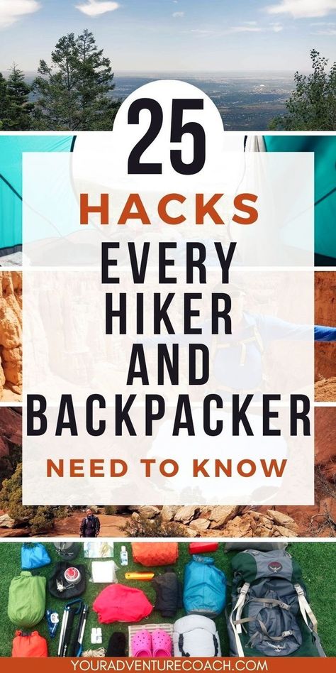 Backpacking can be an amazing experience, but it can also be challenging if you're not prepared. That's why we've put together a list of backpacking hacks including tips on how to pack efficiently, to ways to stay safe and comfortable in the backcountry, and more. Read on for some essential backpacking wisdom! How To Pack Backpack, Backpack Hacks, Backpacking Hacks, Backpacking List, Backpacking For Beginners, Ultralight Backpacking Gear, Beginner Hiking, Backpacking Essentials, Bushcraft Skills