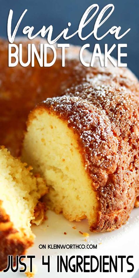 Vanilla Bundt Cake Recipes, Swirl Bundt Cake, Vanilla Bundt Cake, Bunt Cake Recipe, Spring Flavors, Easy Chocolate Pudding, Easy Bundt Cake Recipes, Easy Bundt Cake, Homemade Chocolate Pudding