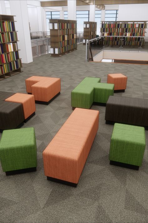 The Hip2BSquare lounge series incorporates different straight edge products that tetris together in fun arrangements. The indestructible moisture resistant ABS base will allow for installation on any type of flooring. The benches also feature foam cushion wrapped in upholstery. #TableLogix #Hip2BSquare #Upholstery #Bench #Lounge #Furniture #CustomFurniture #InteriorDesign Tetris Furniture, Upholstery Bench, Type Of Flooring, Gaming Center, Edge Products, Types Of Flooring, Lounge Furniture, Straight Edge, Foam Cushions