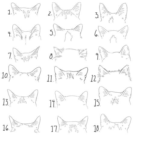 Cat Tattoo Outline Silhouettes, Cat Head Tattoo Outline, Cat Ear Tattoo Simple, Cat Marking Tattoo, Cat Ear Outline Tattoo, Cat Ears Drawing, Outline Of Cat, Ear Line Drawing, Cat Ears Tattoo