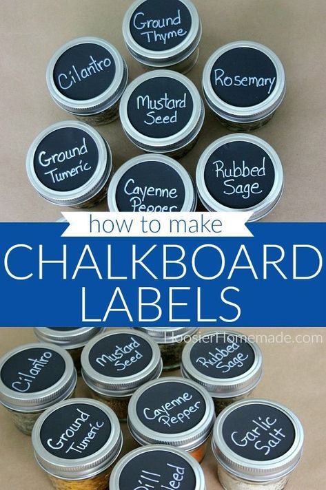 How To Make Chalkboard, Mason Jar Recipe, Make A Chalkboard, Chalk Labels, Ball Canning, Ball Canning Jars, Chalkboard Markers, Chalkboard Stickers, Organize Craft Supplies