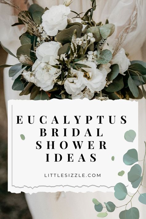 Bridal Shower White And Greenery, Bridal Shower Decor Greenery, Bridal Shower Table Decorations Greenery, Eucalyptus Bridal Shower Centerpiece, Bridal Shower Themes Eucalyptus, Gold And Eucalyptus Bridal Shower Decor, Bridal Shower Ideas Eucalyptus, Botanical Shower Theme, Bridal Shower Eucalyptus Table Decor