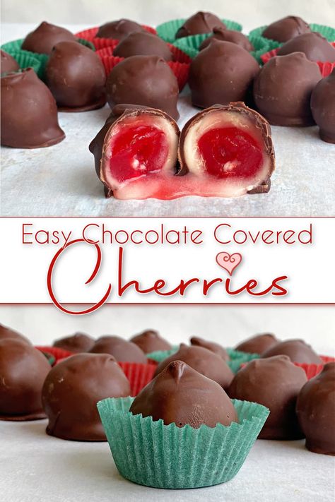 Old Fashioned Cherry Mash Chocolates, Christmas Baking Old Fashioned, Old Fashioned Chocolate Covered Cherries, Chocolate Cover Cherries, Cherry Smash Candy, Chocolate Covered Cherry Desserts, Christmas Favorites Recipes, Queen Anne Chocolate Covered Cherries, Homemade Cordial Cherries