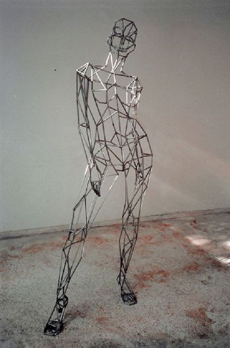 stainless steel welded armature Feminine Statue, Women Sculpture, Art Fer, Human Sculpture, Wire Art Sculpture, Wire Sculptures, Figurative Abstract, Alberto Giacometti, Metal Sculptures