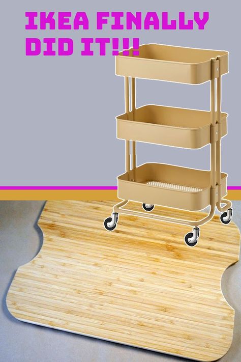 Ikea Cart Topper Diy, Ikea Raskog Cart Topper, Utility Cart Nightstand, Raskog Cart Nursery, Ikea Trolley Hack, Ikea Rolling Cart Ideas, Råshult Ikea, Ikea Raskog Cart Ideas, Ikea Cart Ideas