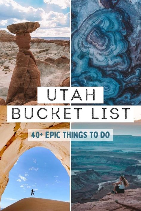 Get a list of the best things to do in Utah to add to your Utah bucket list. This list includes the best things to do in southern Utah, the best national parks in Utah, and the best things to do in northern Utah. | what to do in Utah | best places to visit in Utah | best places to go in Utah Trip To Utah National Parks, Best Places In Utah, Places In Utah To Visit, Things To Do In Utah With Kids, Utah Bucket List Things To Do, Utah In September, Things To Do In Utah Fall, Things To See In Utah, Utah Things To Do