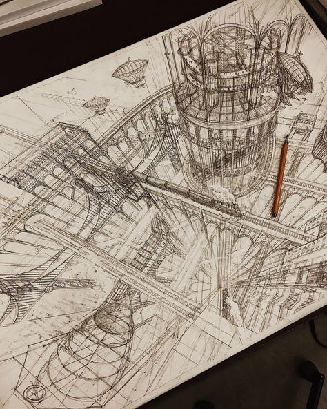 Sketchbook Architecture, Architecture Drawing Sketchbooks, Building Sketch, Architecture Sketchbook, Architecture Design Sketch, Perspective Art, Architecture Drawing Art, Piece Of Paper, Perspective Drawing