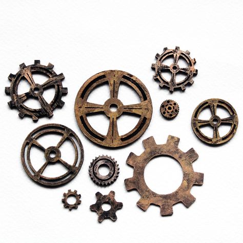 Steampunk Cogs and Gears by RogueVincent.deviantart.com on @DeviantArt Steampunk Cogs And Gears, Steampunk Cogs, Cogs And Gears, Cog Wheel, Steampunk Home Decor, Wheel Clock, Steampunk Items, Gear Wall Clock, Clock Gears