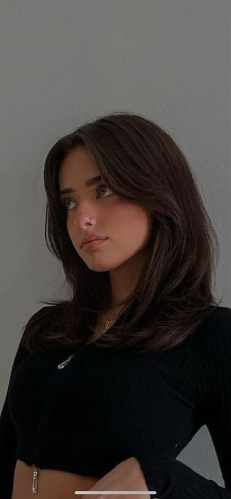 Collarbone Length Hair, Brown Hair Inspo, Oval Face Haircuts, Layered Haircuts For Medium Hair, Hairstyles For Layered Hair, Shoulder Length Hair Cuts, Round Face Haircuts, Haircuts For Medium Hair, Haircuts Straight Hair