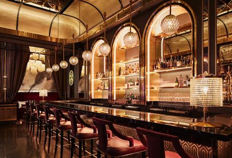 The Palazzo Las Vegas, Bar In Casa, Desain Pantry, Bar Design Awards, Whisky Bar, Art Deco Bar, Luxury Bar, Bar Interior, Lounge Design