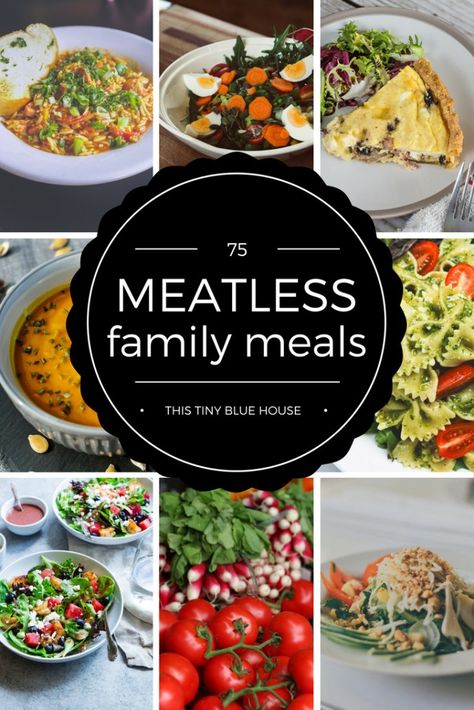 75 Meatless Family Meals | Budget Meals | Meatless Meals | Vegetarian Dinners | Budget Friendly Meals | Easy Weeknight Meals | Food for the whole family Meatless Family Meals, Family Meals Uk, Vegetarian Family Meals, Meals Vegetarian, Budget Family Meals, Vegetarian Meal Plan, Meals Easy, Meatless Dinner, Vegetarian Dinners