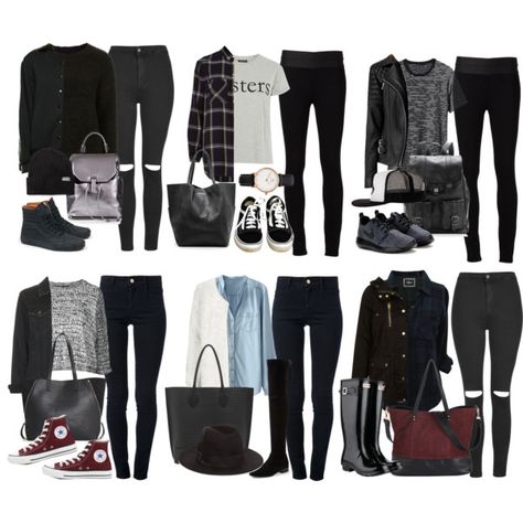 Rockstar Capsule Wardrobe, Grunge Outfits Over 40, Everyday Grunge Outfit, Cute Rock Outfits, Goth Wardrobe Essentials, Elder Emo Outfits, Grunge Capsule Wardrobe, Tomboy Capsule Wardrobe, Tomboy Grunge