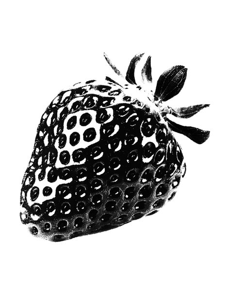 White Strawberry, Graphic Design Images, Desain Editorial, Black And White Stickers, Shirt Print Design, Strawberry Print, Graphic Tee Design, Black And White Posters, Black And White Prints