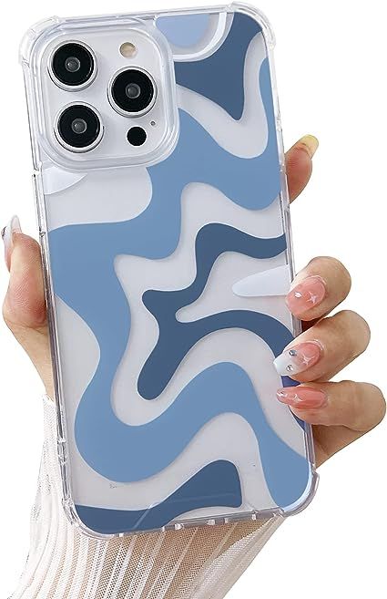 Preppy Phone, Preppy Phone Case, Blue Phone Case, Wavy Pattern, Pretty Iphone Cases, Pretty Phone Cases, Aesthetic Phone Case, Pattern Case, I Phone