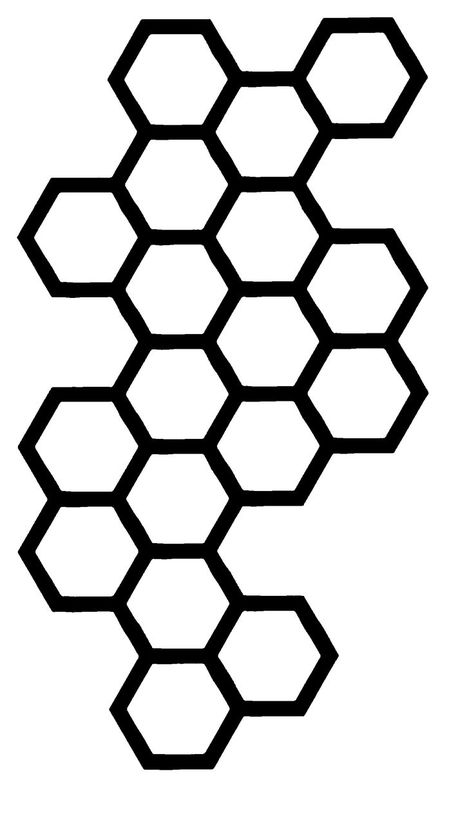 Honeycomb Tattoo Design Patterns, Honey Comb Patterns Drawing, Honeycomb Tattoo Stencil, Hexagon Pattern Design, Honey Comb Pattern Svg, Honeycomb Stencil, Bee Hexagon, Honeycomb Pattern Design Graphics, Honeycomb Svg