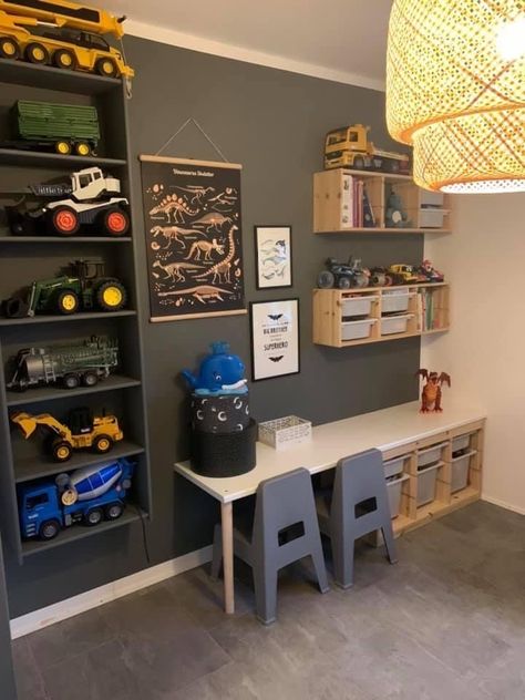 Toddler 
Toddler boy room Toy Storage For Boys Room, Boy Bedroom Toy Storage, Toyroom Ideas Boys, Toddler Boy Room Toy Storage, Boys Toy Room Ideas, Kids Boys Room Ideas, Ikea Toddler Room Boy, Toddler Boy Room Organization, Toy Storage Boys Room