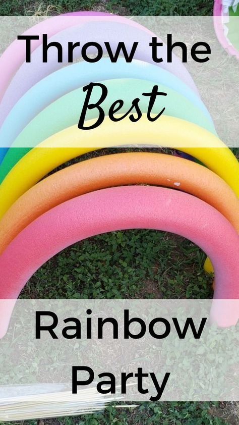 Boho Rainbow Birthday Party Games, Rainbow Birthday Party Food Ideas, Rainbow Unicorn Birthday Decorations, Rainbow Theme Party Games, Rainbow Scavenger Hunt For Kids, Rainbow Party Activities For Kids, Outdoor Rainbow Birthday Party, Rainbow Birthday Activities, Rainbow Games For Kids