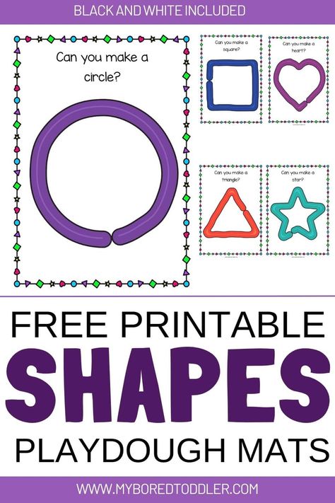 Play Dough Shape Mats, Shapes Playdough Mats Free Printables, Playdoh Mats Printable Free Shapes, Playdough Shape Mats Free Printable, Play Doh Task Cards Free, Printable Play Doh Mats, Playdoh Activity For Toddlers, Playdough Cards Free Printables, Playdoh Shape Mats Free Printable