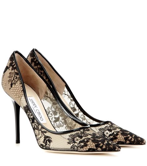 mytheresa.com - Abel lace pumps - Luxury Fashion for Women / Designer clothing, shoes, bags Lacy Heels, Black Lace Pumps, Heels Jimmy Choo, Black Lace Shoes, Feminine Shoes, Jimmy Choo Pumps, Lace Pumps, Lace Shoes, Black Shoes Heels