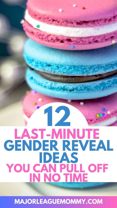 Gender Reveal Crafts Diy, Simple Reveal Ideas, Easy Gender Reveal Games, Gender Reveal Budget, Gender Reveal Medical Theme, Fun Easy Gender Reveal Ideas, Fast Gender Reveal Ideas, Desserts For Gender Reveal, Gender Reveal Ideas Diy Simple