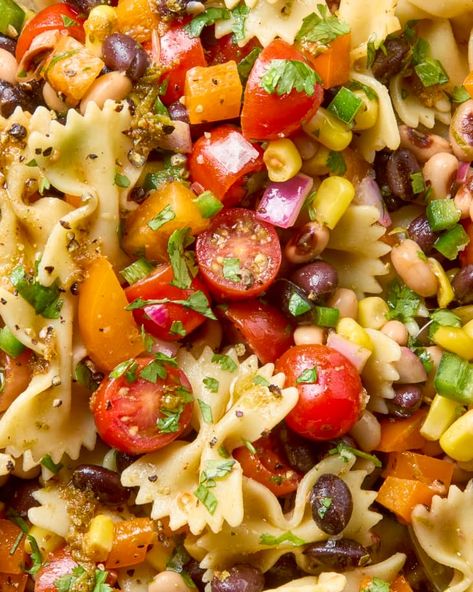 Cowboy Pasta Salad Recipe (Make-Ahead) | The Kitchn Cowboy Caviar Pasta, Caviar Pasta, Cowboy Pasta Salad, Cowboy Pasta, Gal Sal, Meatless Dinners, Golden Fairy, Bean Dishes, Classic Pasta Salad