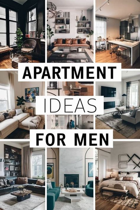 Apartment Ideas for Men elevate the bachelor pad with these stylish yet functional design solutions for the modern male. Discover tips for creating a sophisticated space that balances masculine aesthetics and practical living needs. From the living room to the bedroom and beyond, these Apartment Ideas for Men combine cool factors like media centers and masculine color palettes with smart storage, hosting-friendly layouts, and mature decor choices fit for the grown-up guy. Traditional Bachelor Pad, Bachelor Studio Apartment Ideas, How To Decorate A Guys Apartment, Mens Apartment Bedroom Ideas, Apartment Lounge Ideas, Bachelor Pad Kitchen Decor, Mens Appartement, Male College Apartment Decor, Masculine Basement Ideas